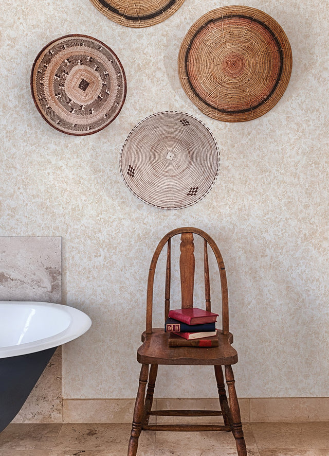 Hepworth Rose Gold Texture Metallic Wallpaper with Distressed Modern Graphic Pattern - Advantage 2980-26181