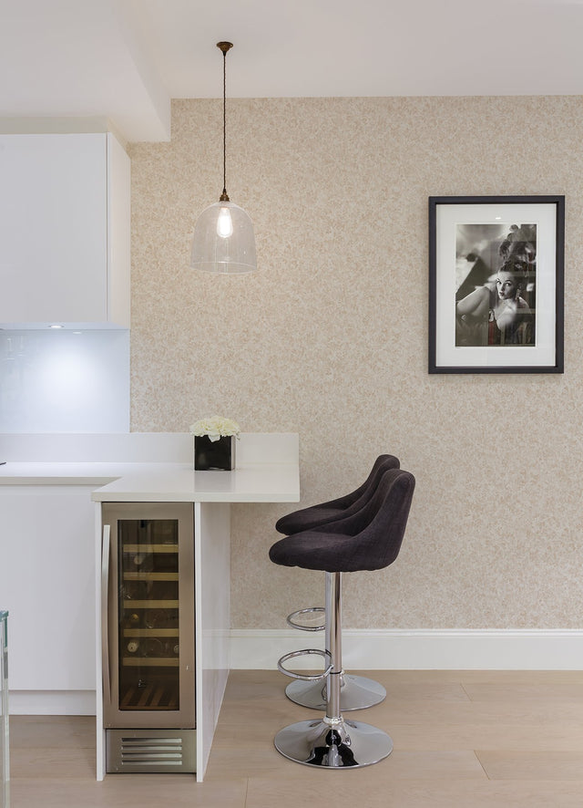 Hepworth Rose Gold Texture Metallic Wallpaper with Distressed Modern Graphic Pattern - Advantage 2980-26181