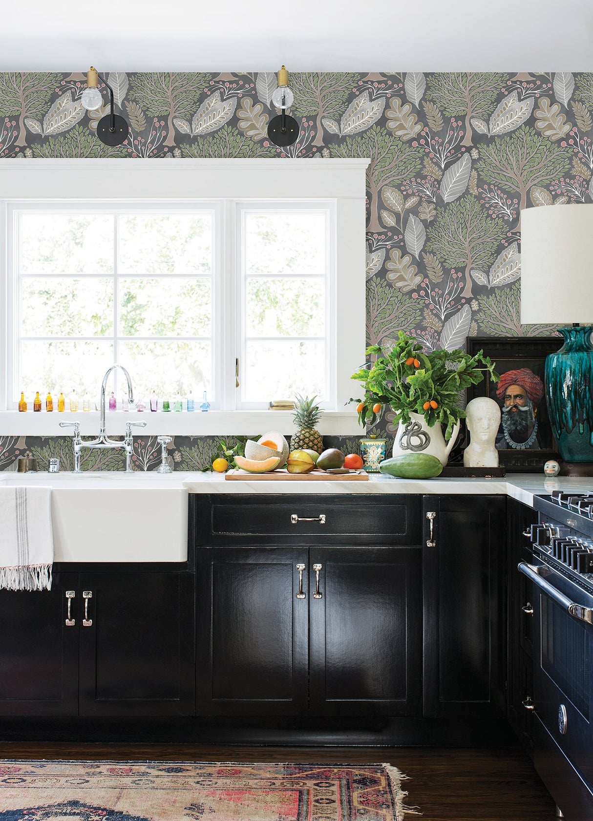 Kiah Grey Forest Wallpaper with Whimsical Botanical Trees - Advantage 2980-26183