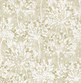 Dori Gold Painterly Floral Wallpaper with Metallic Abstract Botanical Motif - Advantage 2980-26188