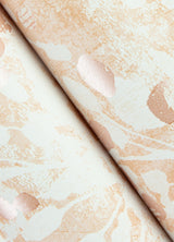 Dori Blush Painterly Floral Wallpaper with Metallic Abstract Botanical Motif - Advantage 2980-26189