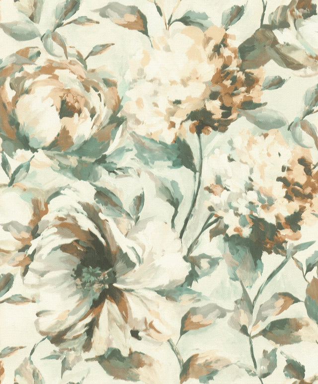 Attia Light Blue Floral Wallpaper with Glam Botanical Flowers - Advantage 2980-485134