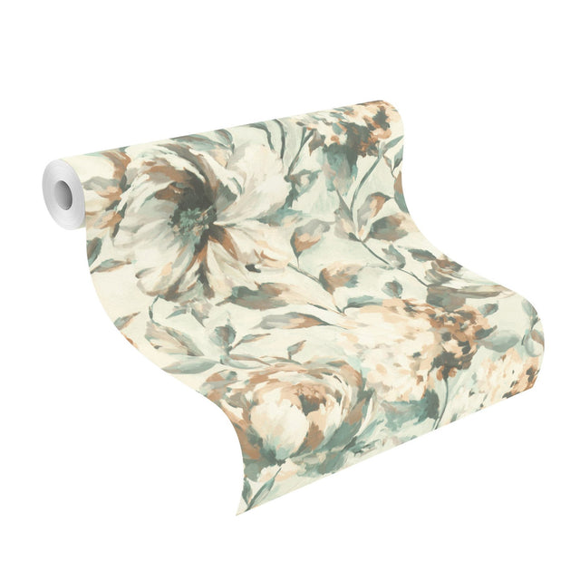 Attia Light Blue Floral Wallpaper with Glam Botanical Flowers - Advantage 2980-485134