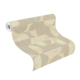 Barcelo Beige Circles Wallpaper with Modern Geometric Pattern - Brewster 2980-521337