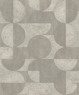 Barcelo Grey Circles Wallpaper with Modern Geometric Pattern - Advantage 2980-521351