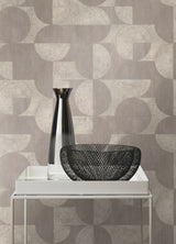 Barcelo Grey Circles Wallpaper with Modern Geometric Pattern - Advantage 2980-521351