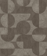 Barcelo Brown Circles Geometric Textured Wallpaper - Advantage 2980-521368