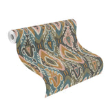 Villon Mustard Ikat Wallpaper with Bohemian Global Pattern - Brewster 2980-560572
