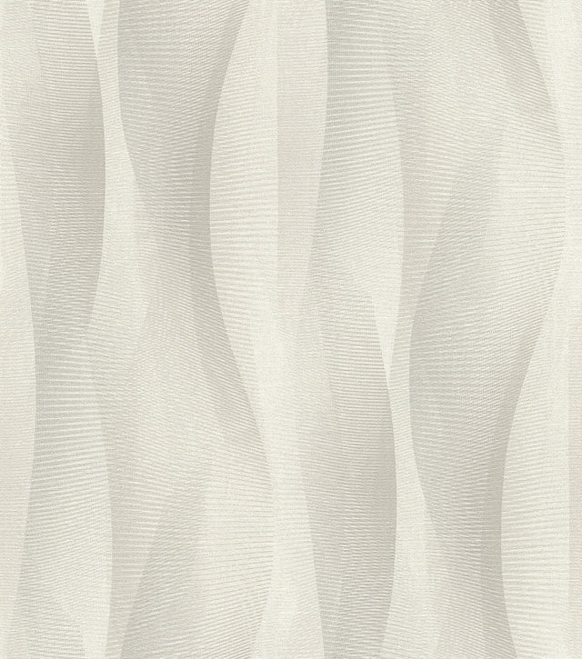 Currin Light Grey Wave Wallpaper with Raised Ink Textured Abstract Modern Pattern - Brewster 2980-651508