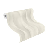 Currin Light Grey Wave Wallpaper with Raised Ink Textured Abstract Modern Pattern - Brewster 2980-651508