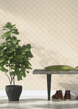 Miro Taupe Geo Wallpaper with Textured Raised Ink Geometric Pattern - Advantage 2980-687927