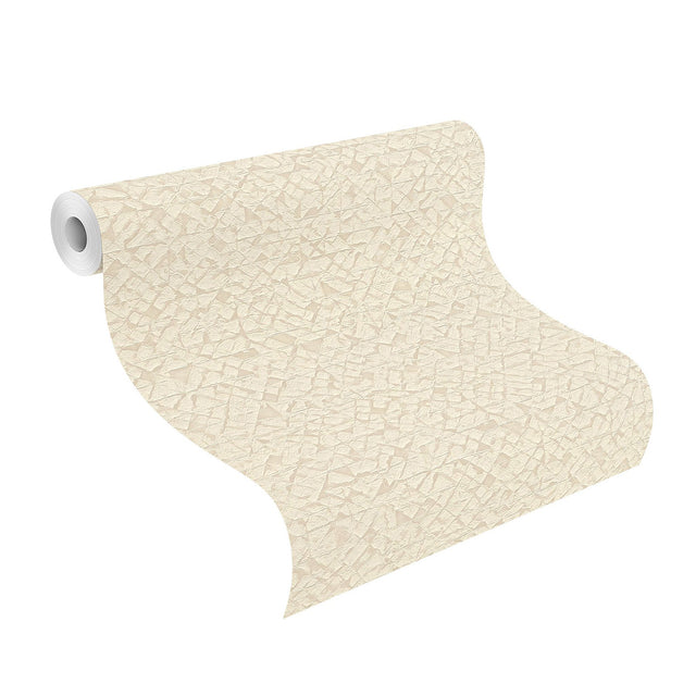 Arbus Cream Geo Textured Wallpaper with Modern Geometric Pattern - Advantage 2980-704334