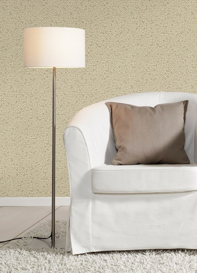 Arbus Beige Geo Wallpaper with Textured Geometric Pattern - Advantage 2980-704341