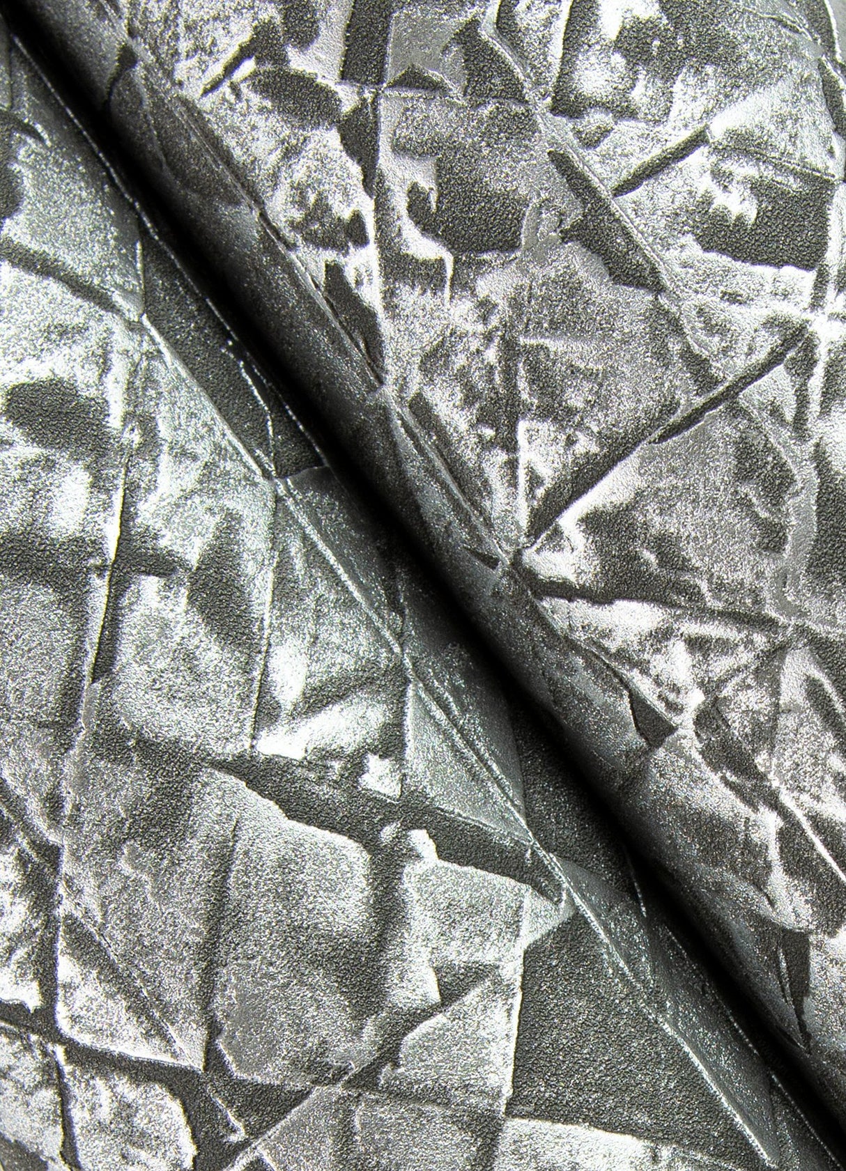 Arbus Black Geo Wallpaper with Metallic Textured Geometric Pattern - Advantage 2980-704358