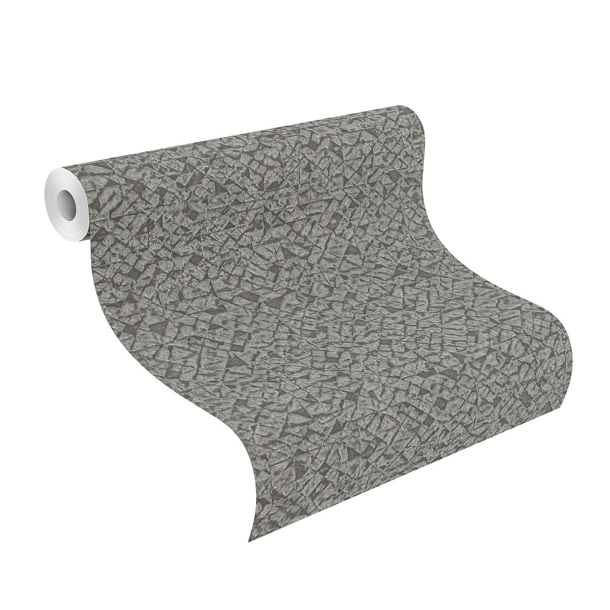 Arbus Black Geo Wallpaper with Metallic Textured Geometric Pattern - Advantage 2980-704358