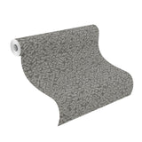 Arbus Black Geo Wallpaper with Metallic Textured Geometric Pattern - Advantage 2980-704358
