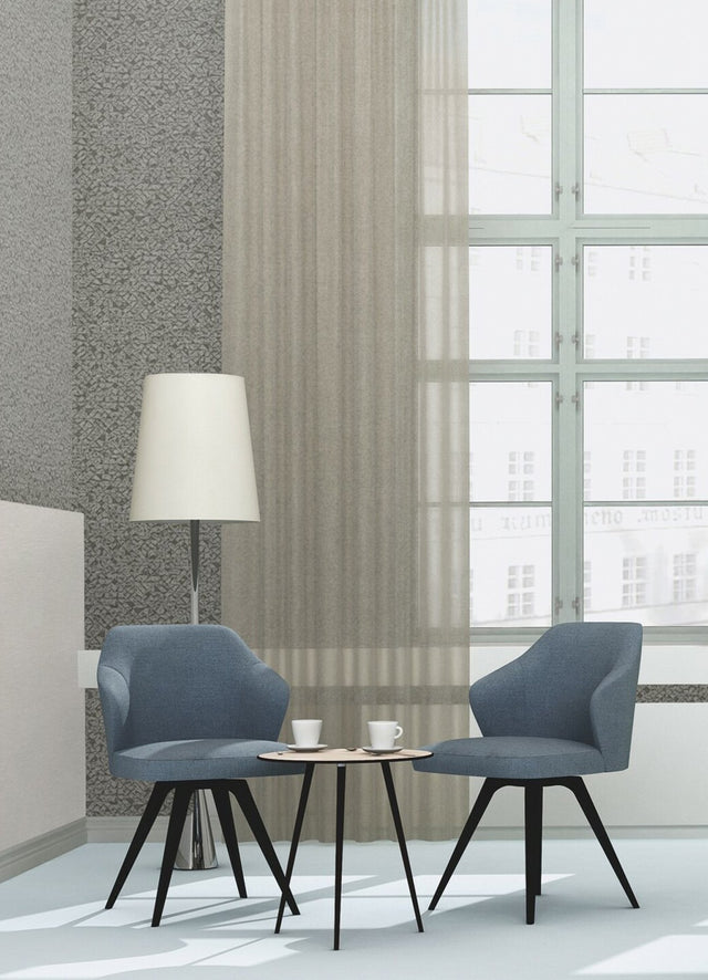 Arbus Black Geo Wallpaper with Metallic Textured Geometric Pattern - Advantage 2980-704358