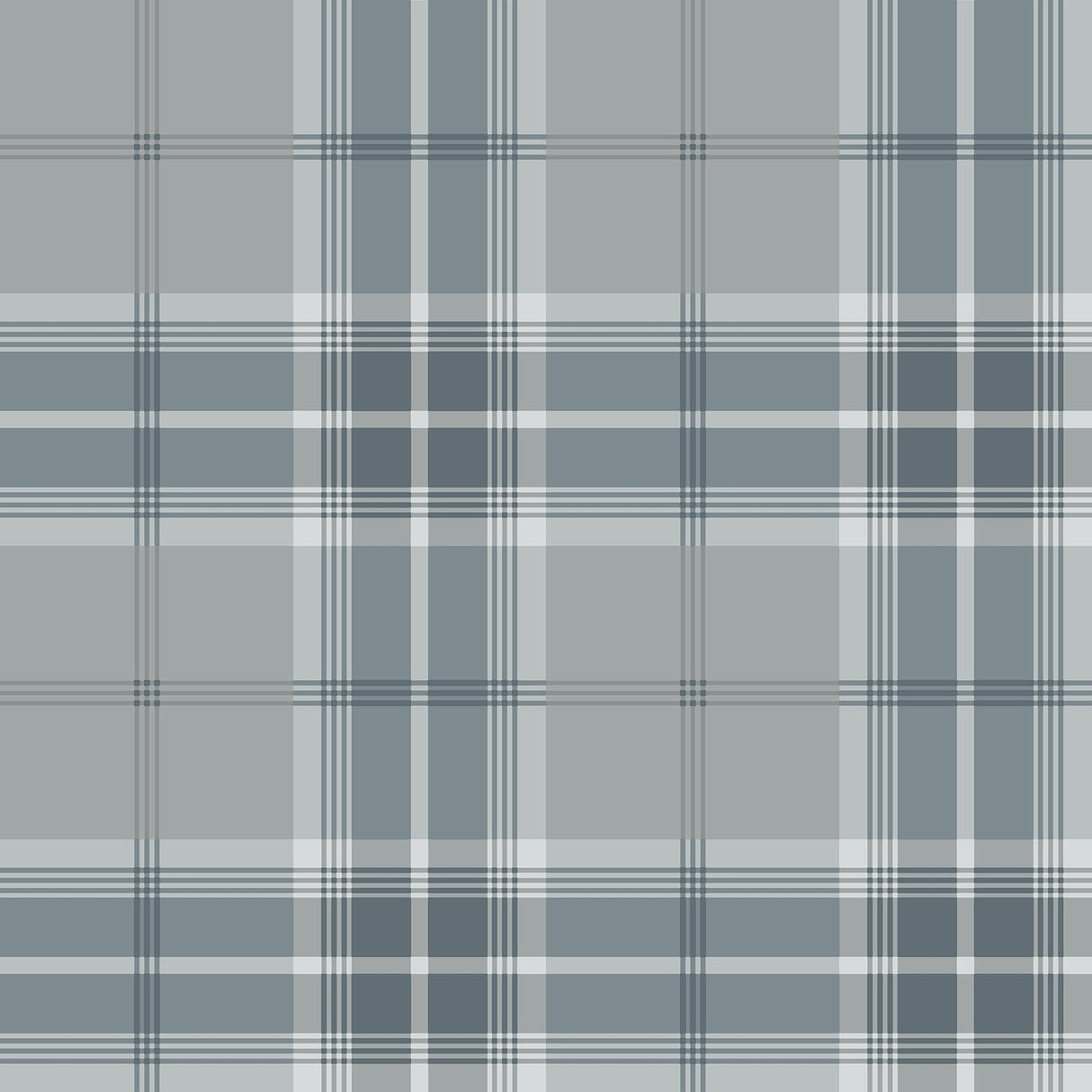 Sala Blue Plaid Wallpaper with Farmhouse Plaids Pattern - Advantage 2980-92120