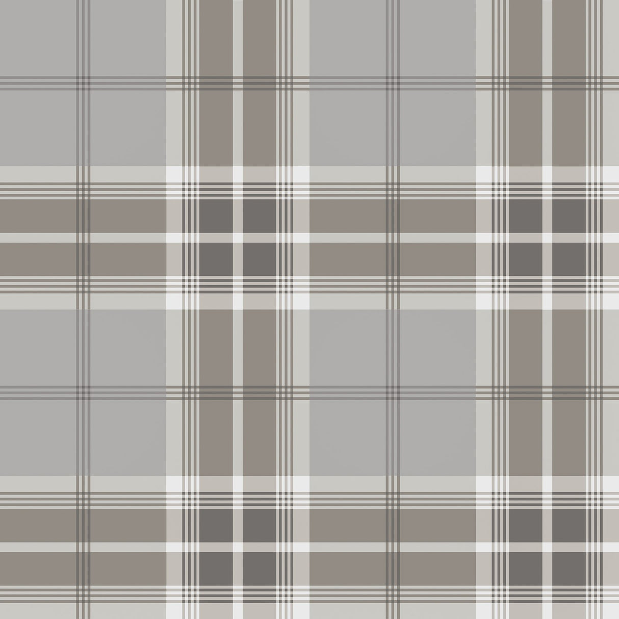 Sala Neutral Plaid Wallpaper with Farmhouse Graphic Plaid Motif - Advantage 2980-92121