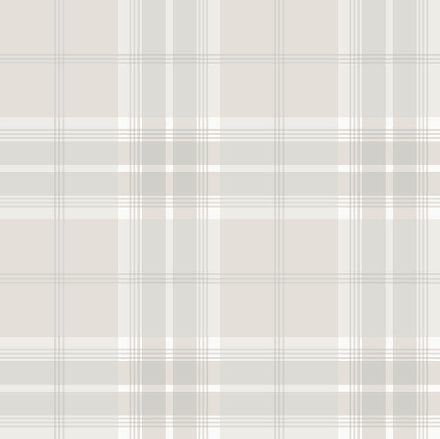Sala White Plaid Wallpaper with Farmhouse Graphics Plaid Pattern - Advantage 2980-92123