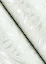Holzer White Fern Wallpaper with Metallic Glitter Textured Leaves - Advantage 2980-M52500