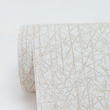 Nagano White Distressed Texture Wallpaper with Raised Ink Traditional Abstract Pattern - Warner 2984-2211