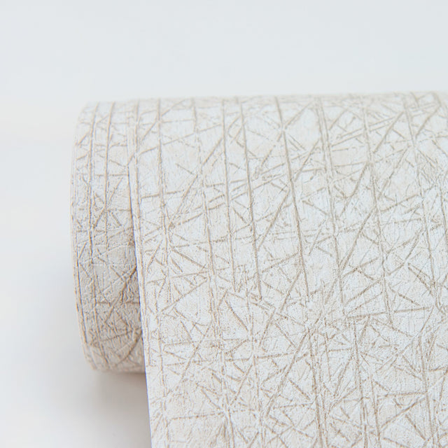 Nagano White Distressed Texture Wallpaper with Raised Ink Traditional Abstract Pattern - Warner 2984-2211