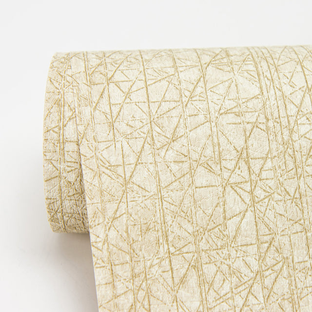 Nagano Taupe Distressed Texture Wallpaper with Raised Ink - Warner 2984-2212