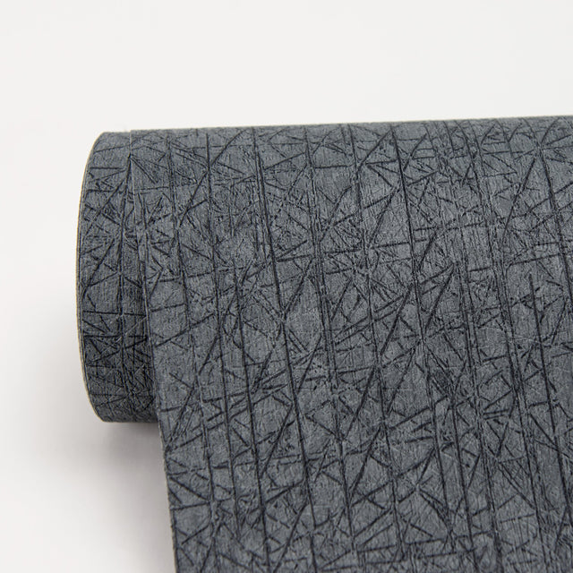 Nagano Blue Distressed Texture Wallpaper with Raised Ink Abstract Pattern - Warner 2984-2213