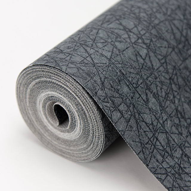 Nagano Blue Distressed Texture Wallpaper with Raised Ink Abstract Pattern - Warner 2984-2213