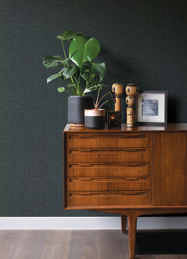 Nagano Blue Distressed Texture Wallpaper with Raised Ink Abstract Pattern - Warner 2984-2213