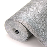 Nagano Silver Distressed Texture Wallpaper with Metallic Raised Ink - Brewster 2984-2214