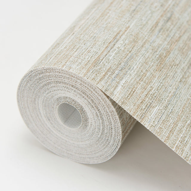 Cogon Taupe Distressed Texture Wallpaper with Traditional Abstract Pattern - Warner 2984-2217
