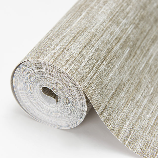 Cogon Light Brown Distressed Texture Wallpaper with Traditional Abstract Pattern - Warner 2984-2218