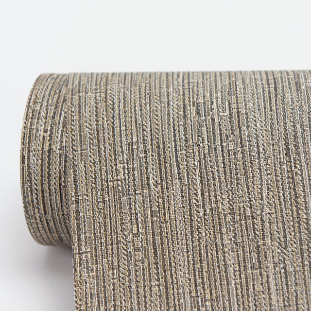Grand Canal Brown Distressed Texture Wallpaper with Metallic Textured Finish - Brewster 2984-2224