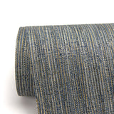 Grand Canal Indigo Distressed Texture Wallpaper with Metallic Textured Abstract Pattern - Brewster 2984-2225