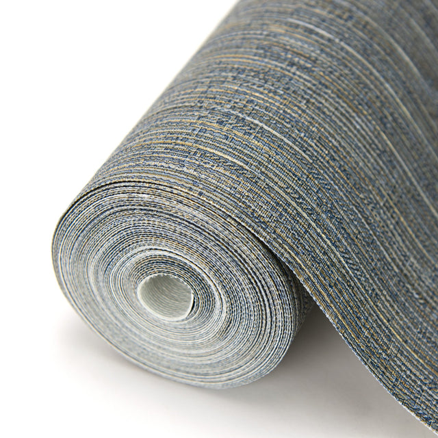 Grand Canal Indigo Distressed Texture Wallpaper with Metallic Textured Abstract Pattern - Brewster 2984-2225