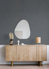 Grand Canal Indigo Distressed Texture Wallpaper with Metallic Textured Abstract Pattern - Brewster 2984-2225