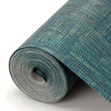 Thea Blue Geometric Wallpaper with Metallic Textured Abstract Geometrics - Warner 2984-2230