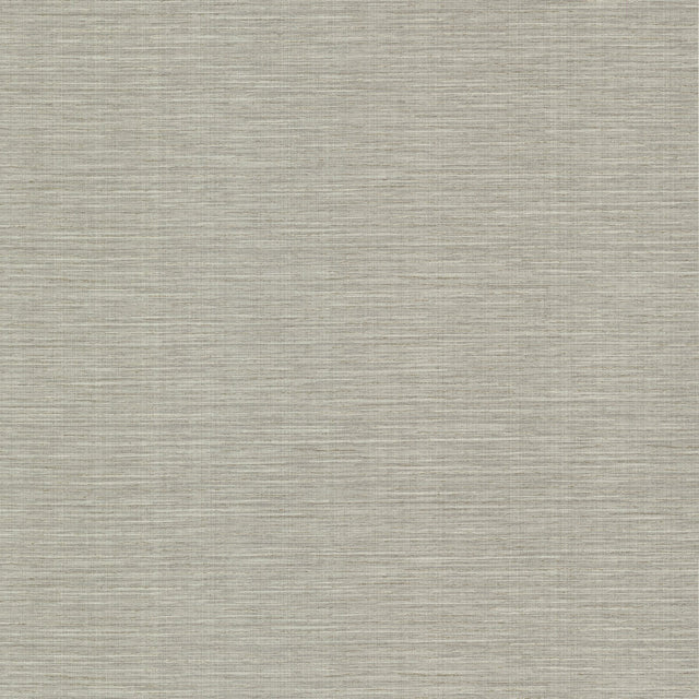 Bay Ridge Light Grey Faux Grasscloth Wallpaper with Raised Ink Texture - Brewster 2984-2782