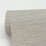 Bay Ridge Light Grey Faux Grasscloth Wallpaper with Raised Ink Texture - Brewster 2984-2782