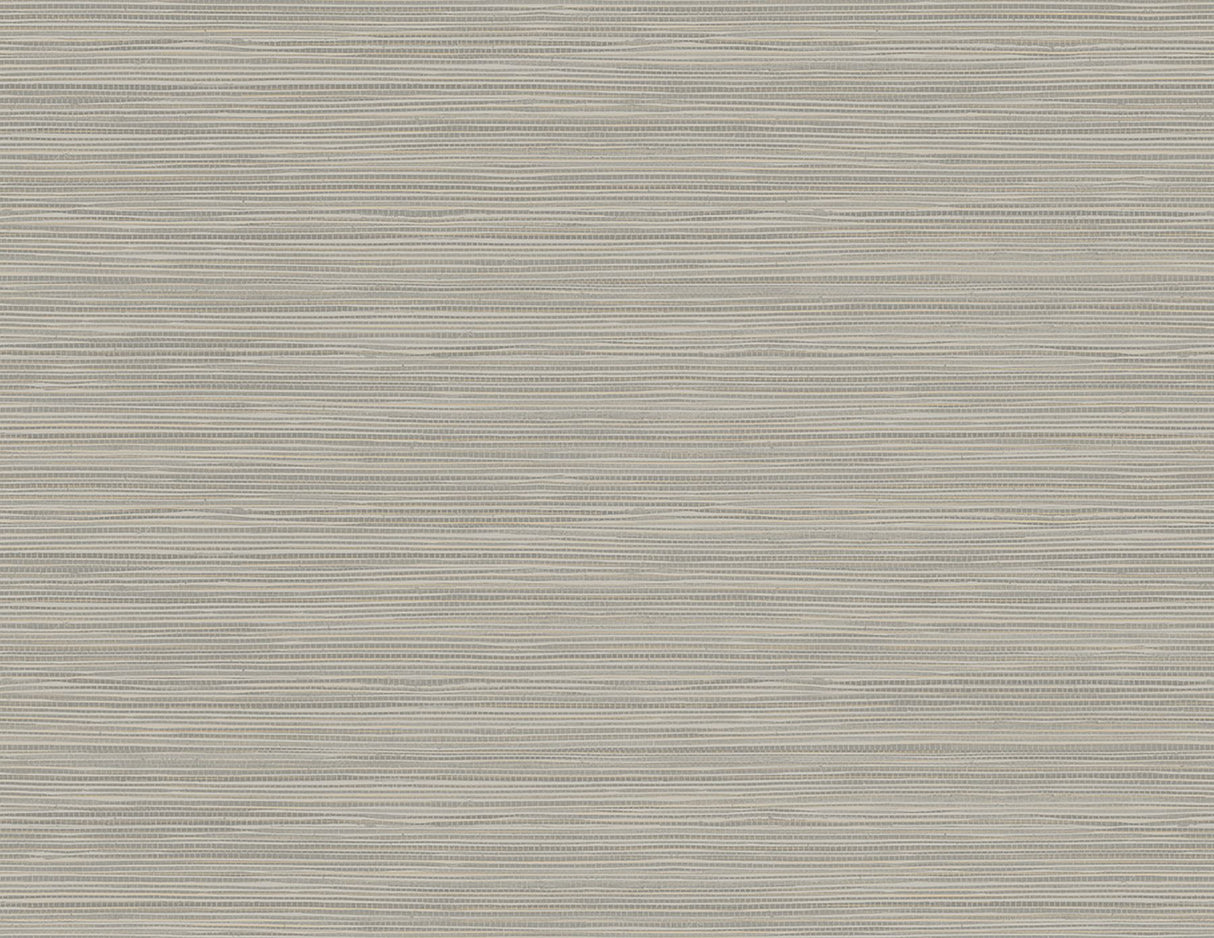 Bondi Grey Faux Grasscloth Texture Wallpaper, Traditional Fabric Backed Vinyl with Raised Ink - 2984-40905