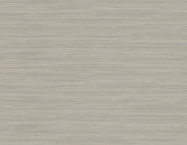 Bondi Grey Faux Grasscloth Texture Wallpaper, Traditional Fabric Backed Vinyl with Raised Ink - 2984-40905