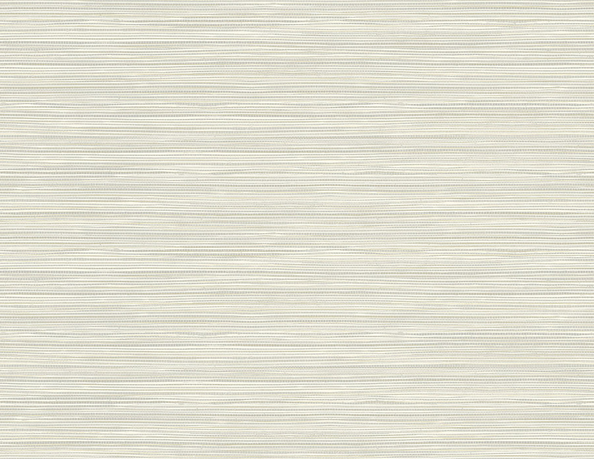 Bondi Light Grey Faux Grasscloth Texture Wallpaper, Raised Ink - Warner 2984-40908