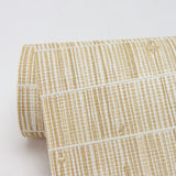 Luz Honey Faux Grasscloth Wallpaper with Textured Woven Look - Warner 2984-70003