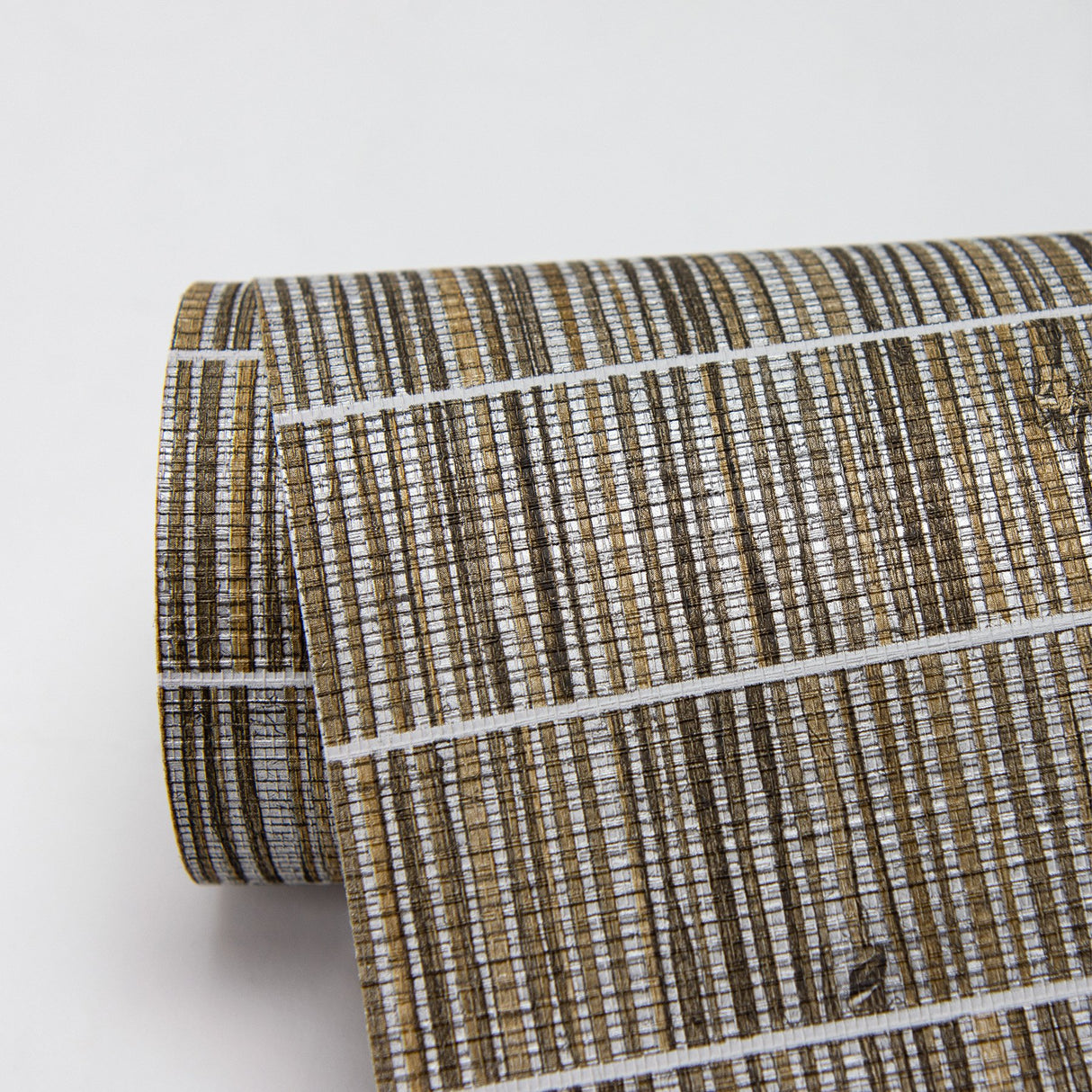 Luz Brown Faux Grasscloth Wallpaper with Textured Faux Grasscloth Pattern - Warner 2984-70018