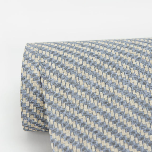 Graham Blue Chevron Wallpaper with Modern Abstract Chevron Pattern - Warner 2984-70428