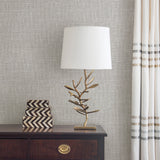 Bohemian Bling Grey Basketweave Wallpaper with Metallic Raised Texture - Warner 2984-8026