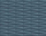 Gator Blue Geometric Stripe Textured Wallpaper with Graphic Geometric Pattern - A-Street Prints 2988-70002