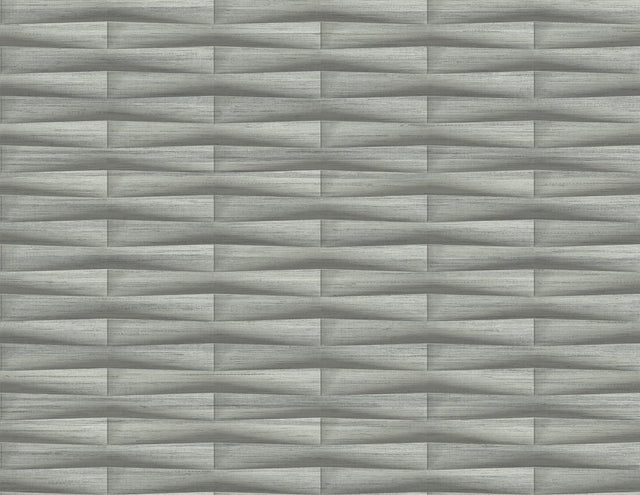 Gator Slate Geometric Stripe Wallpaper with Textured 3D Graphic Stripe Motif - A-Street Prints 2988-70007